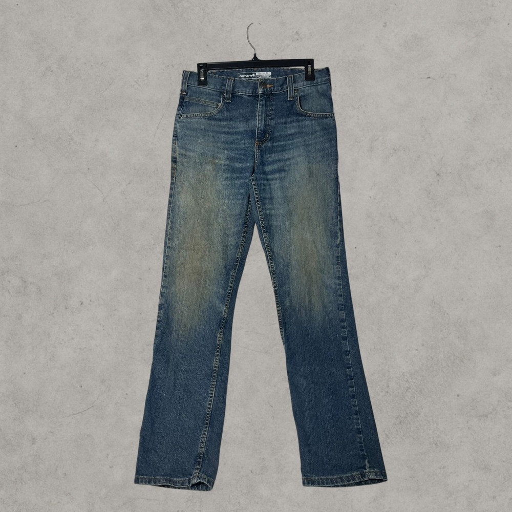Carhartt Relaxed Fit Jeans Mens 30x32 Medium Wash Blue Denim Straight Leg Pants